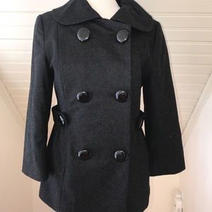 Gray wool jacket size Junior Large